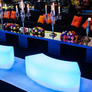 puff curvo de led