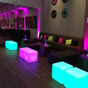 puff de led quadrado