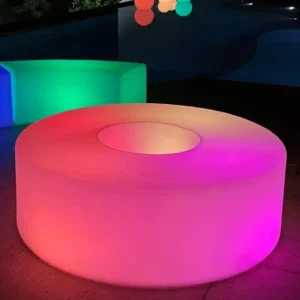 banco de led ilha redondo