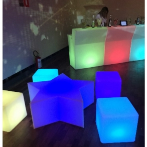 puff de led estrela em festa