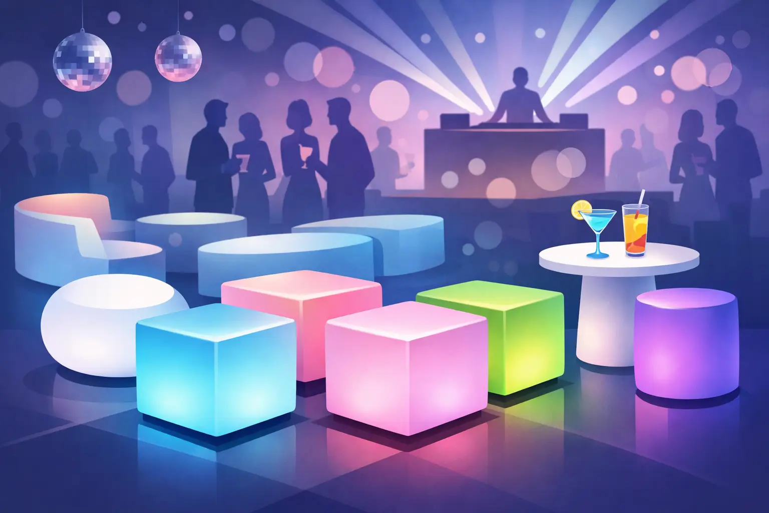 Aluguel de puff led para festa vale a pena?