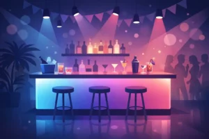 Balcão bar iluminado para festa vale a pena?