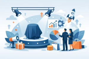 Cenografia para lançamento de produto que vende