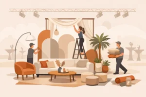 Como montar lounge cenográfico para eventos