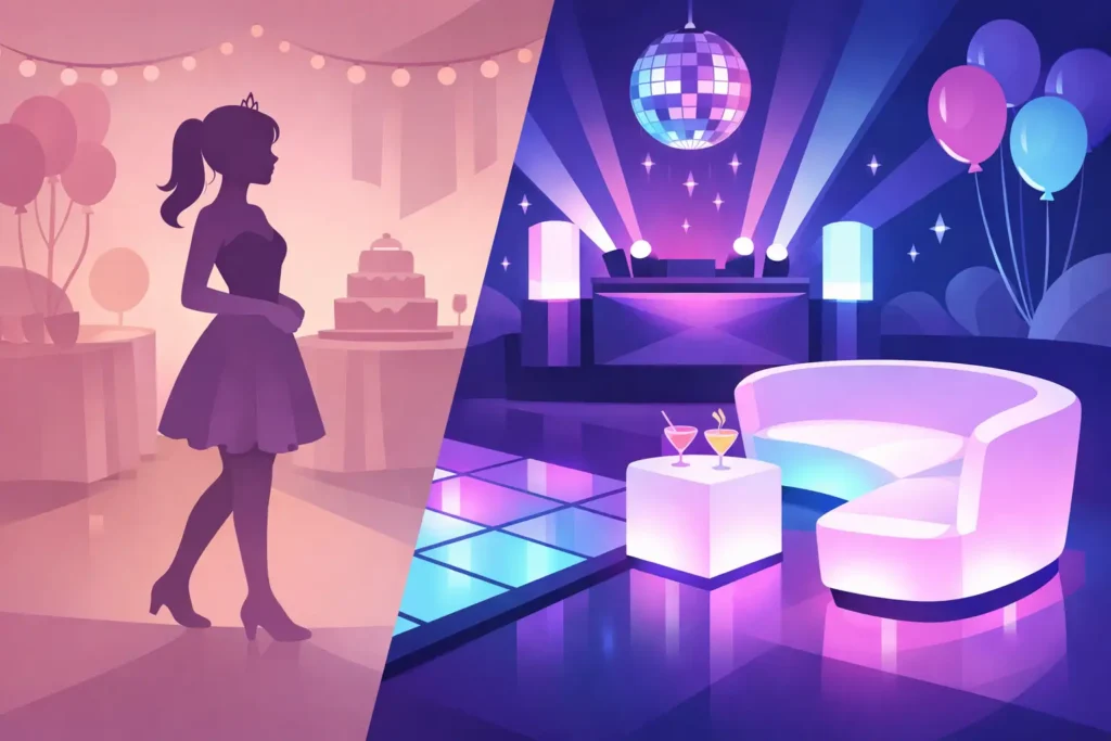15 anos simples ou inesquecível? Móveis LED