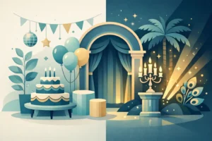 Decoração cenográfica festa com mais impacto