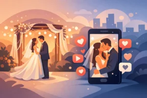 Do altar ao feed: casamento iluminado viraliza