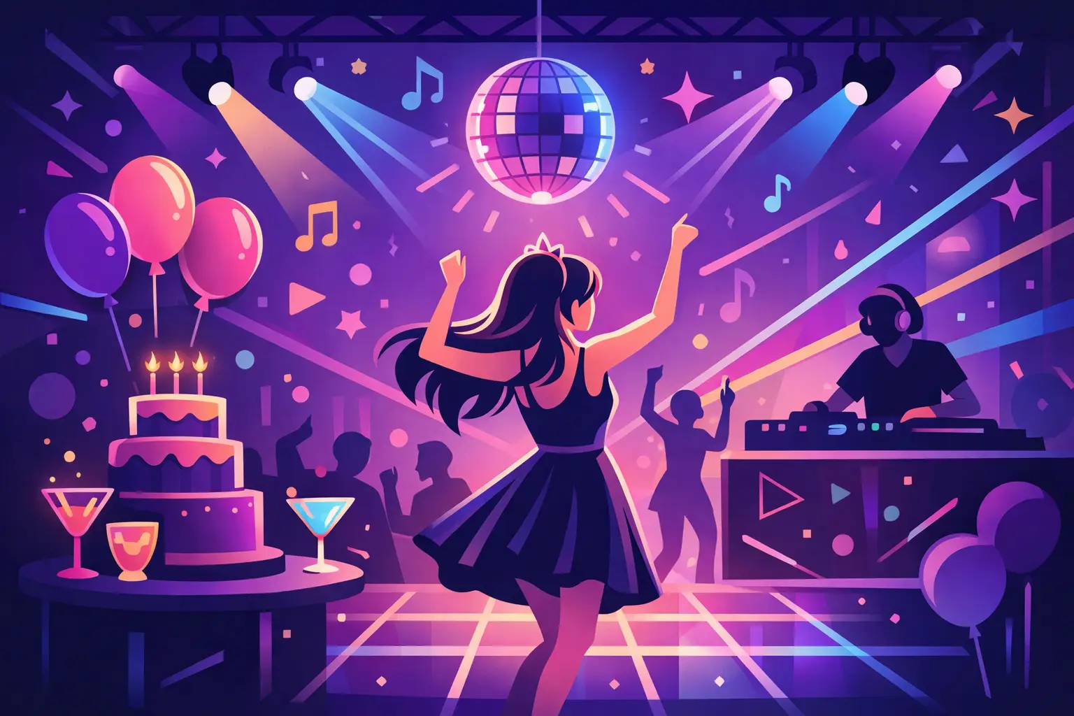 Festa 15 anos: tema balada neon sem erro