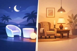 Mobiliário LED ou decoração tradicional?