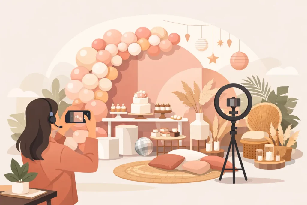 Aluguel de decoração de festa instagramável