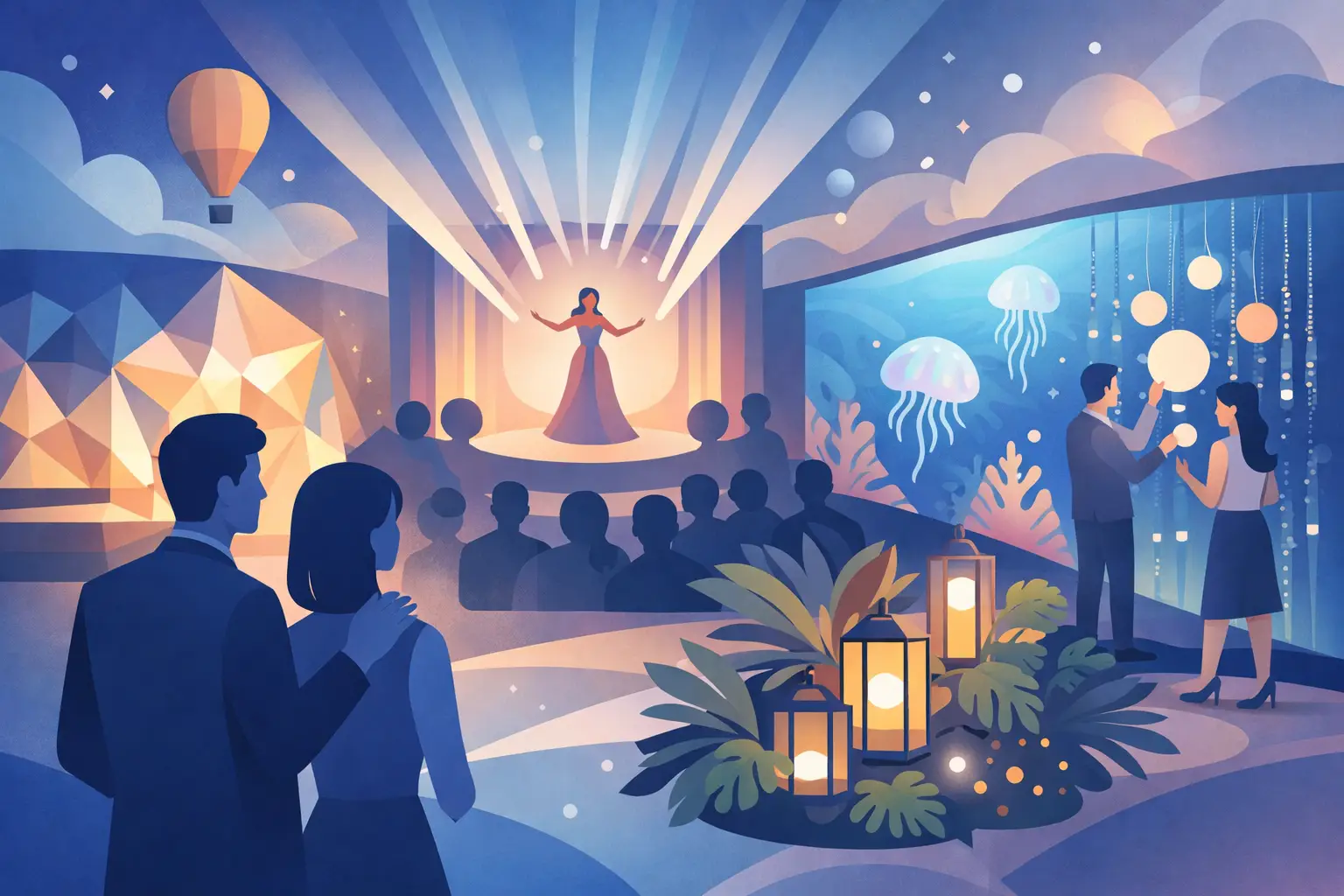 Decoração imersiva que transforma eventos
