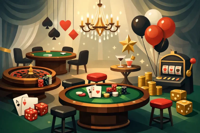 Festa cassino: móveis e decoração para se inspirar