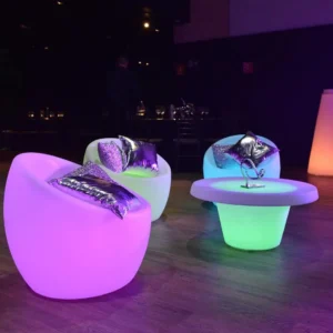 mesa de led para lounge em evento