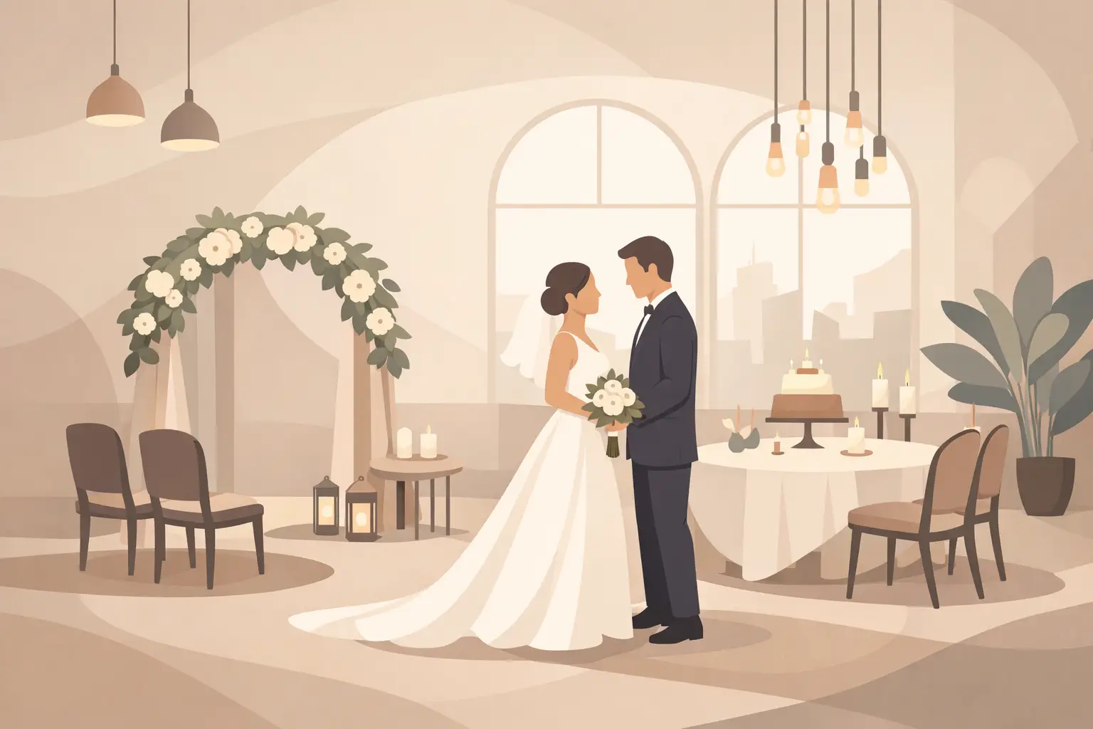 Mini weddings modernos em ambientes elegantes