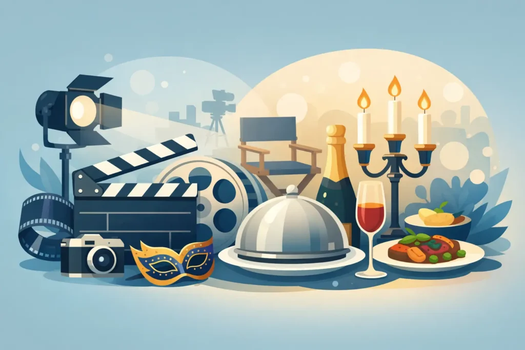Objetos de cena de festa para filmes: como escolher