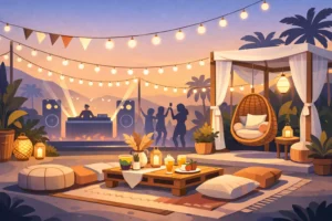 Open air party instagramável: ambiente impactante