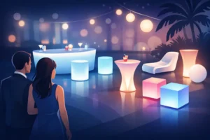 Review mobiliário LED para eventos vale a pena?