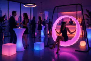 balanço instagramável iluminado led