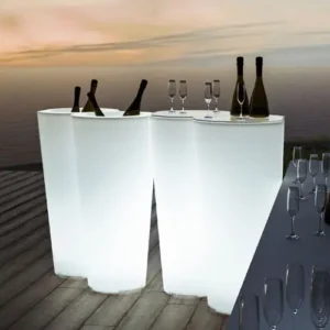champanheira led de chão para eventos