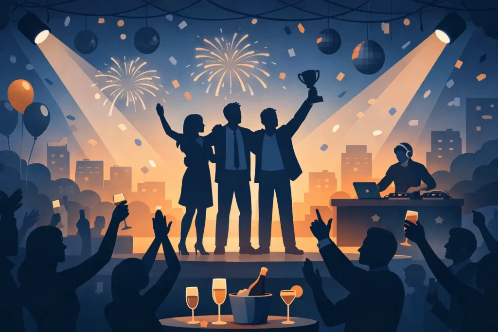 Convenção de vendas: uma festa de encerramento memorável