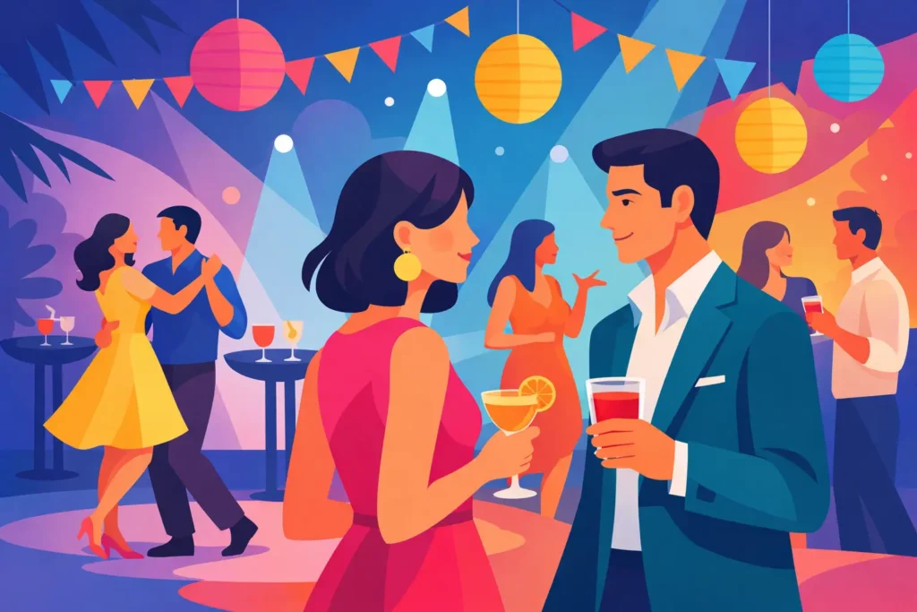 Cores vibrantes em eventos sociais: como usar
