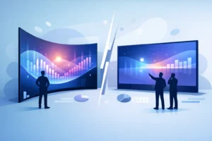 Banco de LED curvo vs. reto: qual escolher?