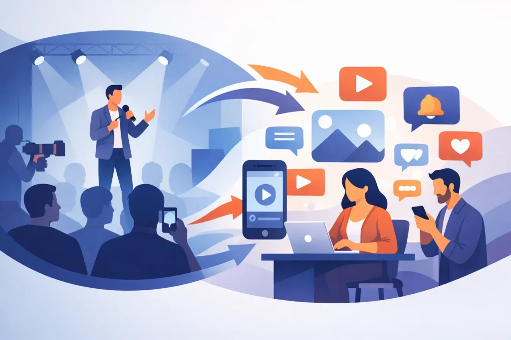 Como transformar eventos em conteúdo para redes sociais