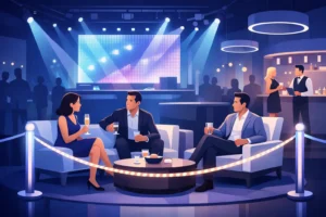 Convenções de empresas: área VIP com LED