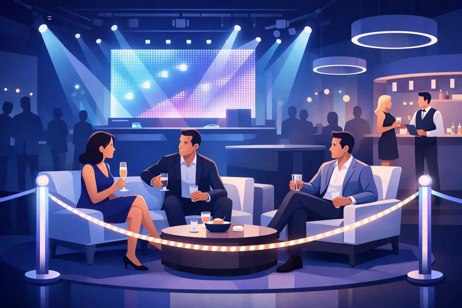 Convenções de empresas: área VIP com LED