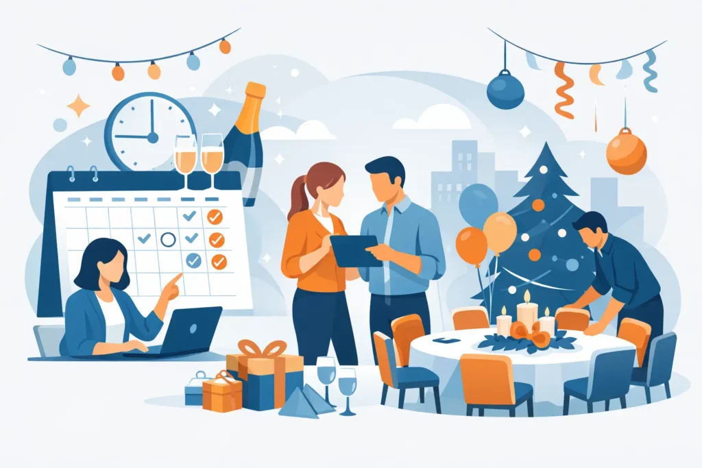 Festa de fim de ano da empresa: quando reservar móveis