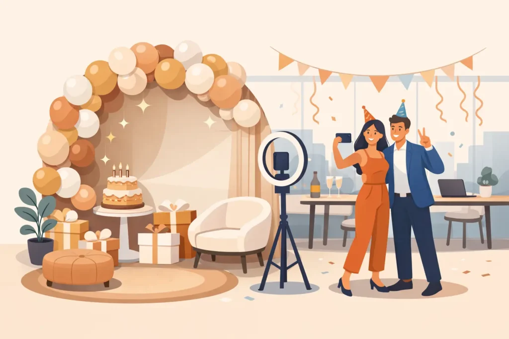 Aniversário de empresa: decoração instagramável