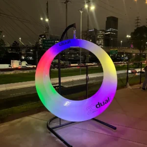 balanço de led com suporte para evento