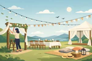 Os desafios da decoração de festa em ambientes abertos