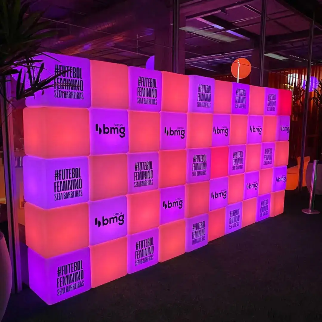 backdrop de cubos led 50 rgbw