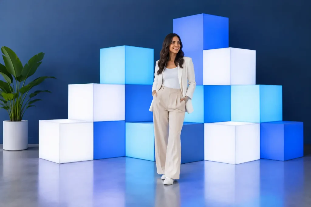 Backdrop de Cubos LED para Fotos de Marca