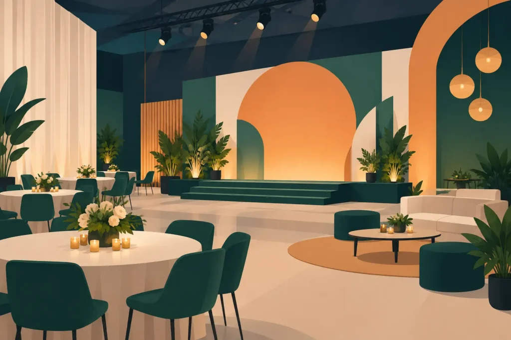 Eventos com identidade: cenografia que transforma espaços