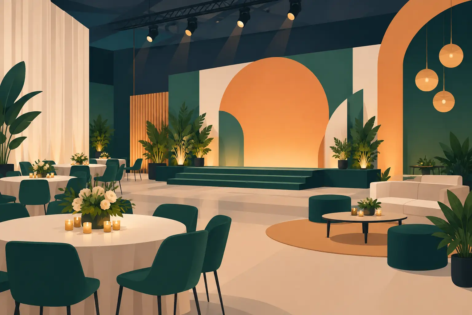 Eventos com identidade: cenografia que transforma espaços