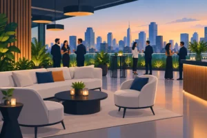 Festa corporativa em SP: como criar lounges modernos