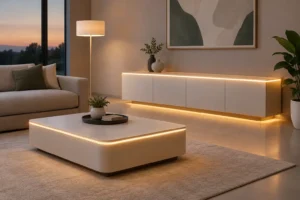 Móveis LED com bateria sem fios aparentes