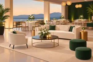 Móveis sofisticados para eventos que impressionam