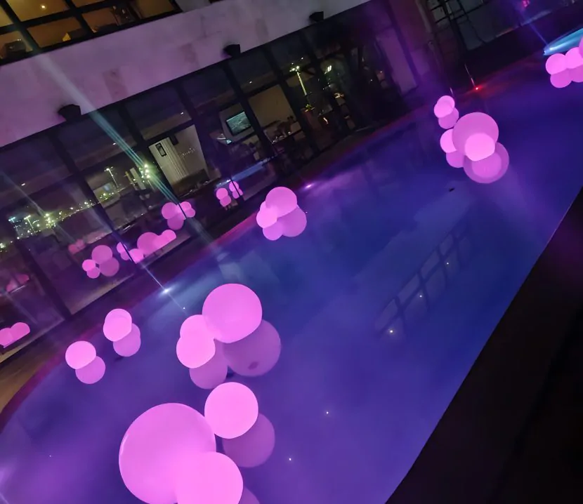 esferas led pra piscina esfera led para evento